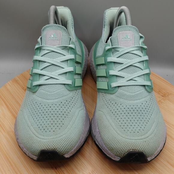Adidas Shoe Womens 7.5 Ultraboost 21 Primeblue Sage Green Running FY0408 Flaw - Picture 2 of 10